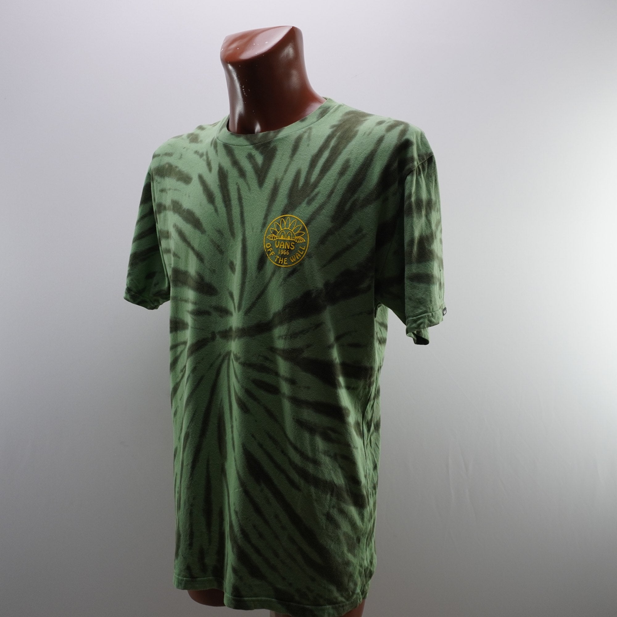 Camiseta de Manga Corta Vans para Hombre Usada - Verde, L