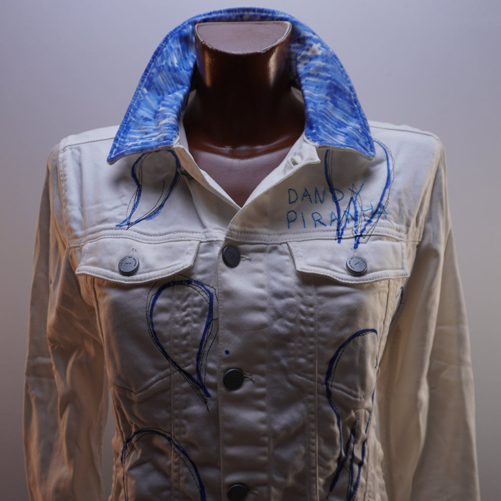 Cazadora Vaquera Italian Style para Mujer Usada - Blanca, L