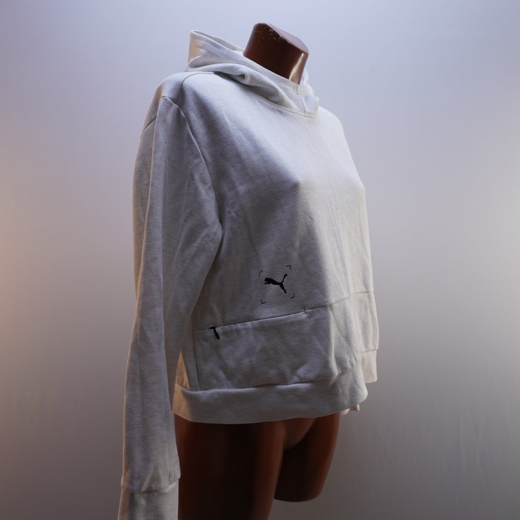 Sudadera con Capucha Puma para Mujer - Blanca, XL, Usada en Muy Buen Estado