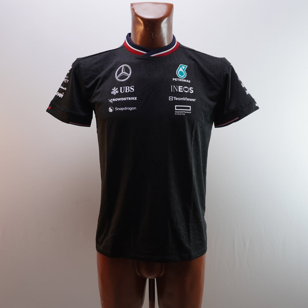 Camiseta de Manga Corta Mercedes para Hombre Usada - Negra, M