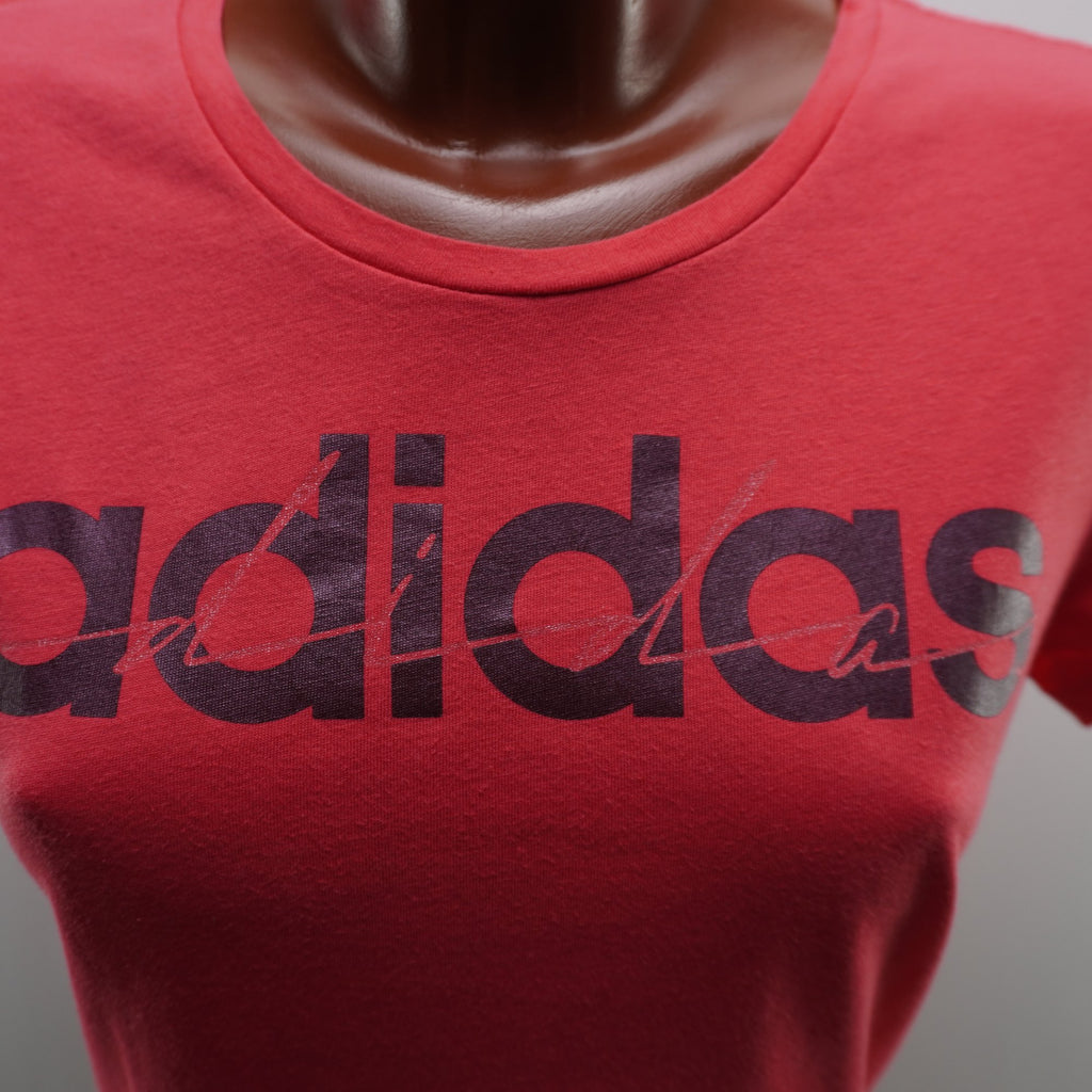 Camiseta de Manga Corta Adidas para Mujer - Roja, M, Usada en Muy Buen Estado