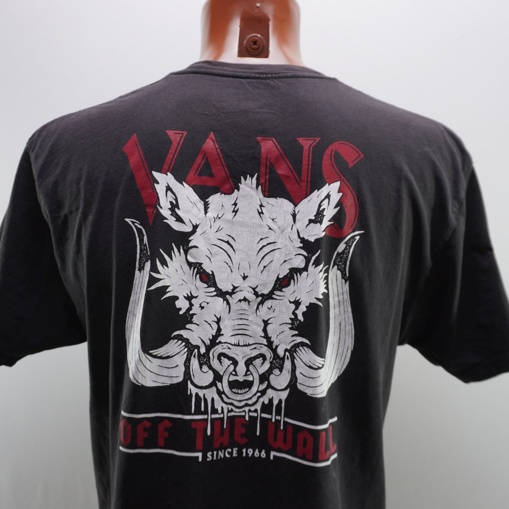 Camiseta de Manga Corta Vans para Hombre Usada - Negra, L