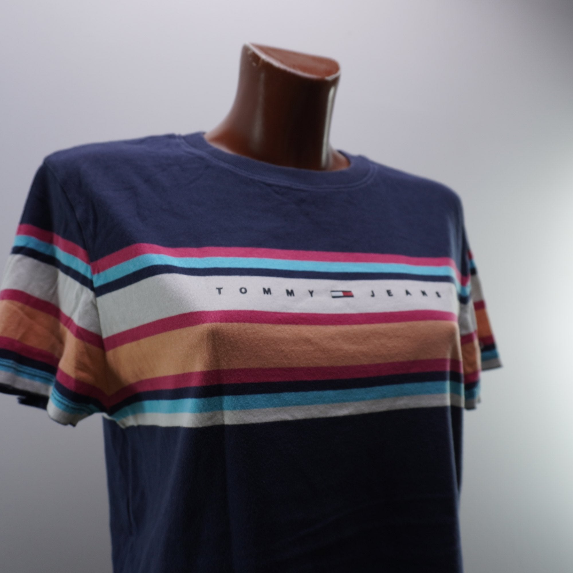 Camiseta de Manga Corta Tommy Hilfiger para Mujer Usada - Azul, M