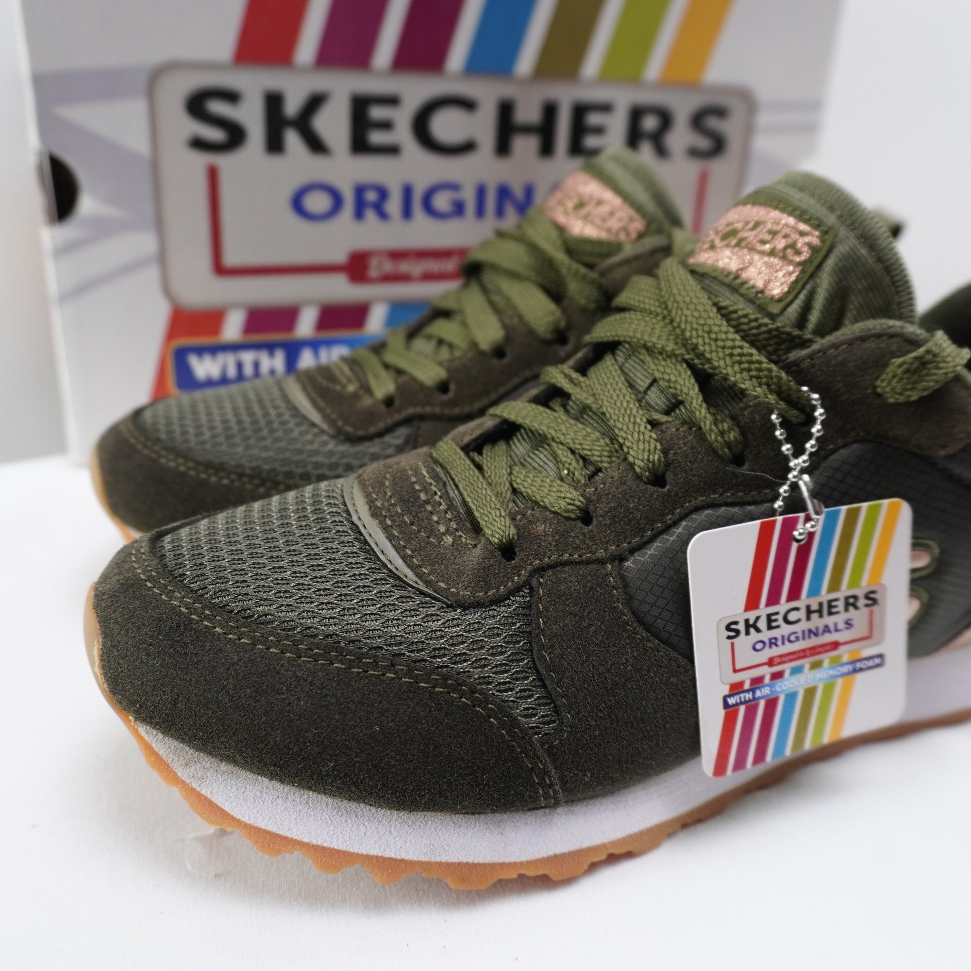 Zapatillas Skechers para Mujer Nuevas - Verde, Talla 38