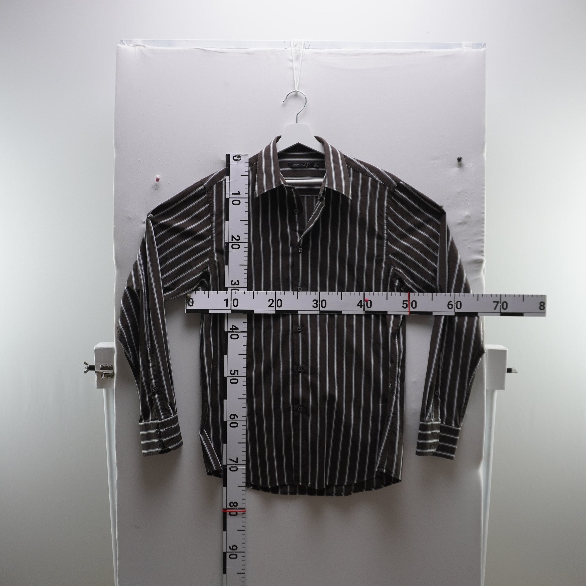 Camisa de Vestir Springfield para Hombre Usada - Marrón, Mediana (M)