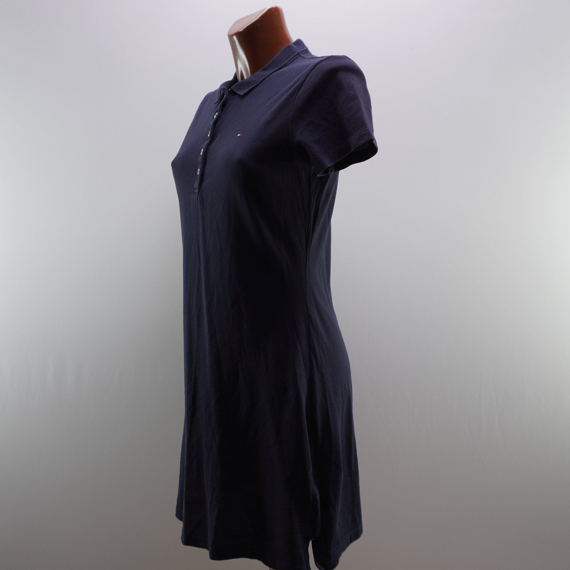 Vestido de Algodón Azul Marino para Mujer - Talla Grande, Usado en Muy Buen Estado