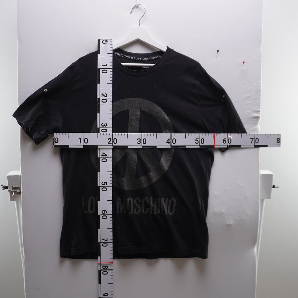 Camiseta de Manga Corta Moschino para Mujer - Negro, XL, Usada en Muy Buen Estado