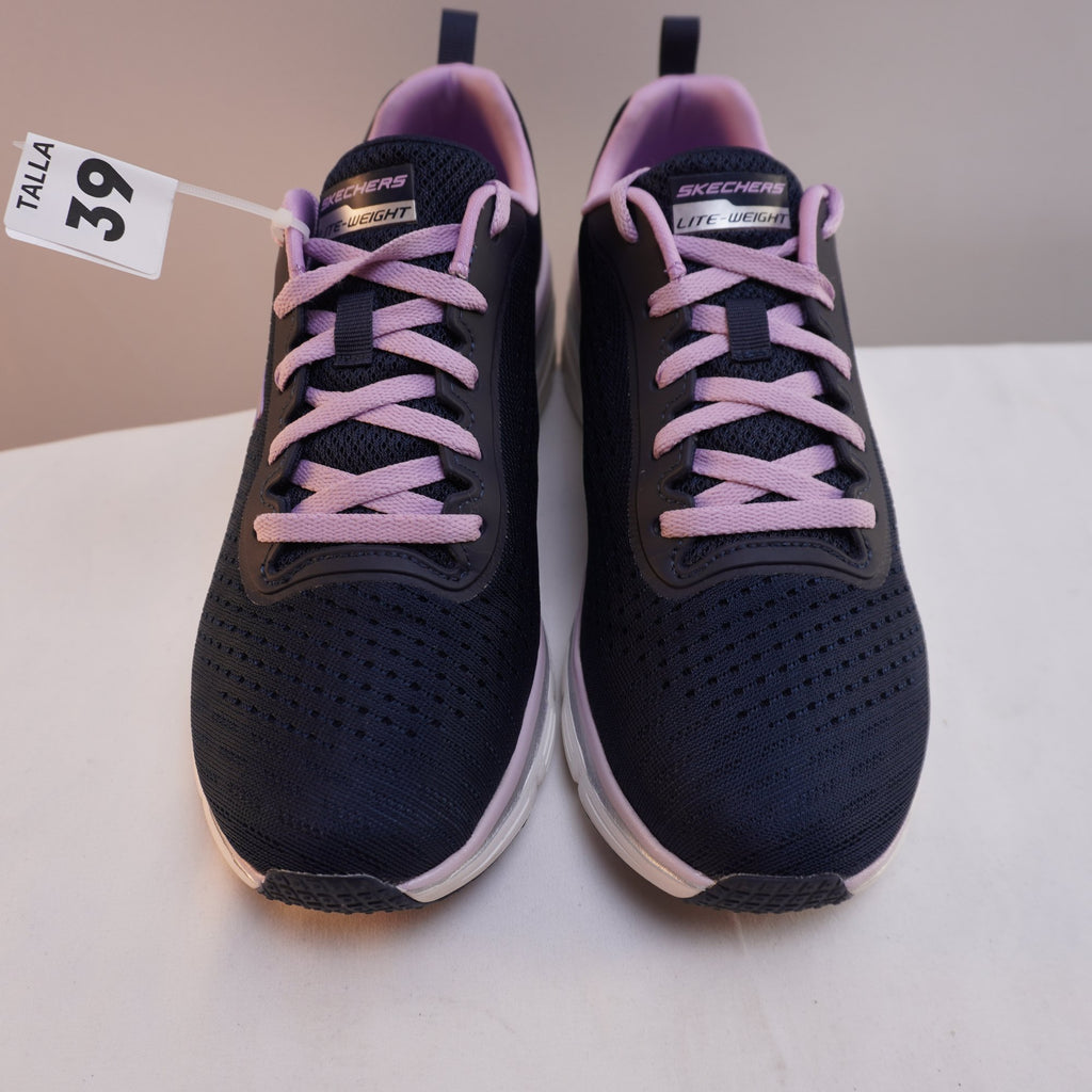 Zapatillas Skechers para Mujer Usadas - Azul Marino, Talla 39