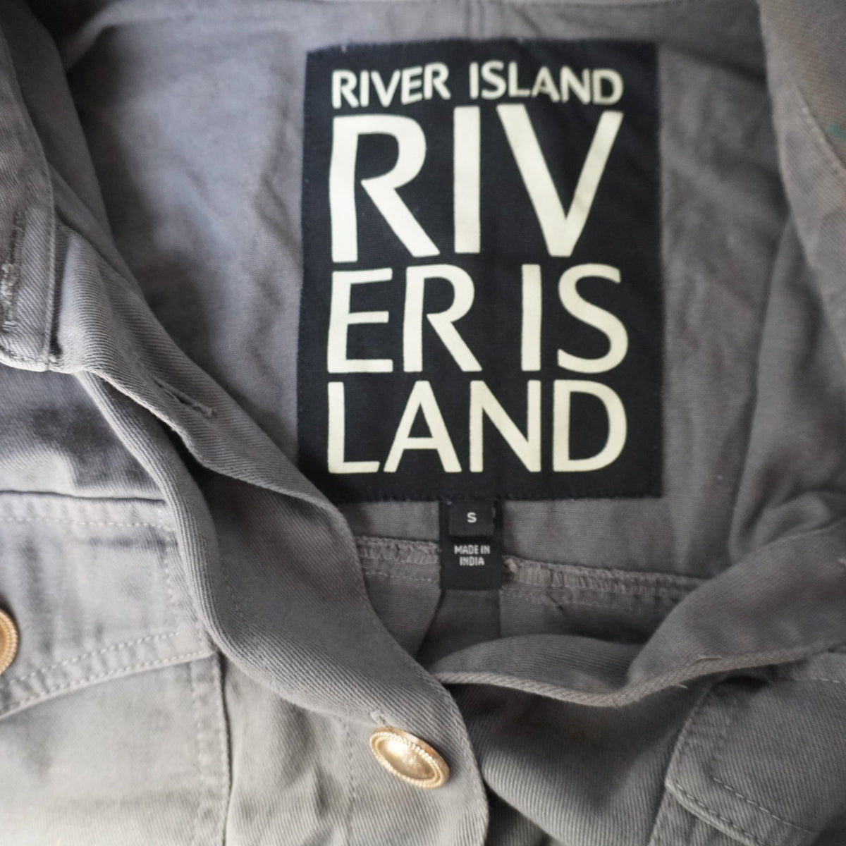 Sobretodo River Island para Mujer Usado - Gris, S