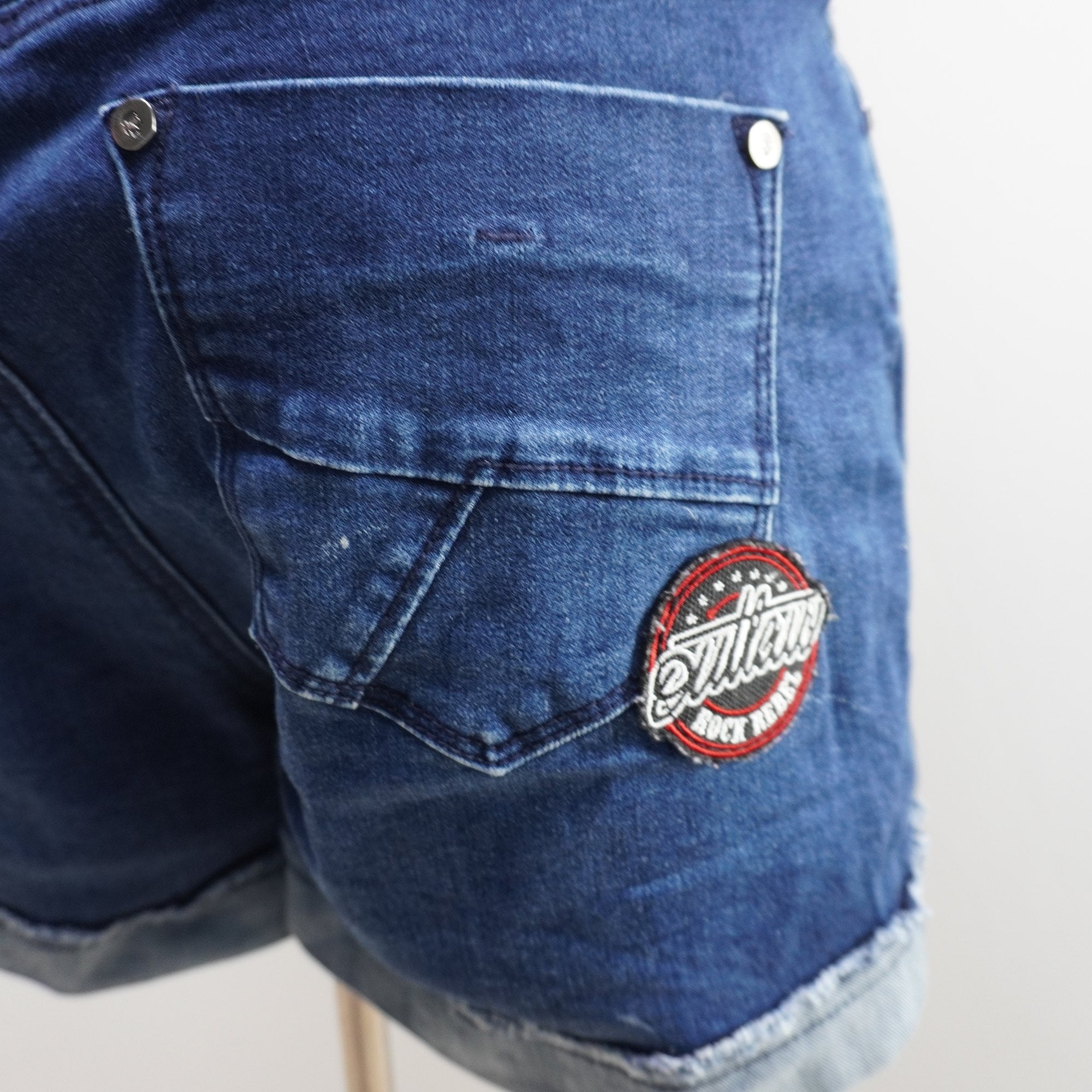 Pantalones Cortos Vaqueros Rock Rebel para Mujer Usados - Azul, L