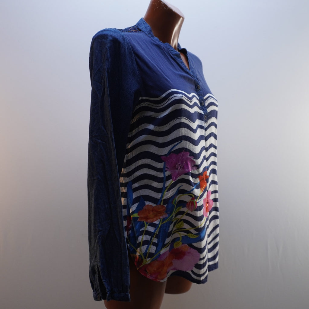Camisa Henley Desigual para Mujer Usada - Azul, L