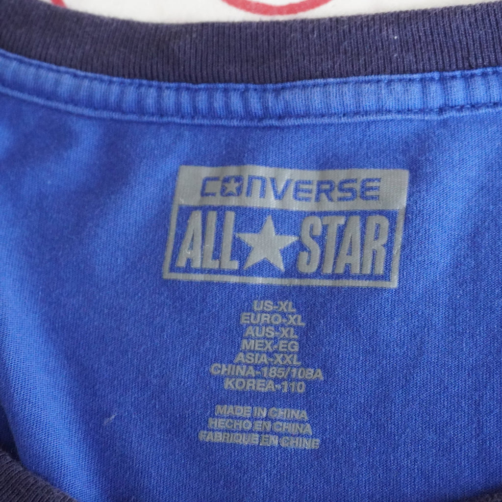 Camiseta de Manga Corta Converse para Hombre Usada - Azul, XL