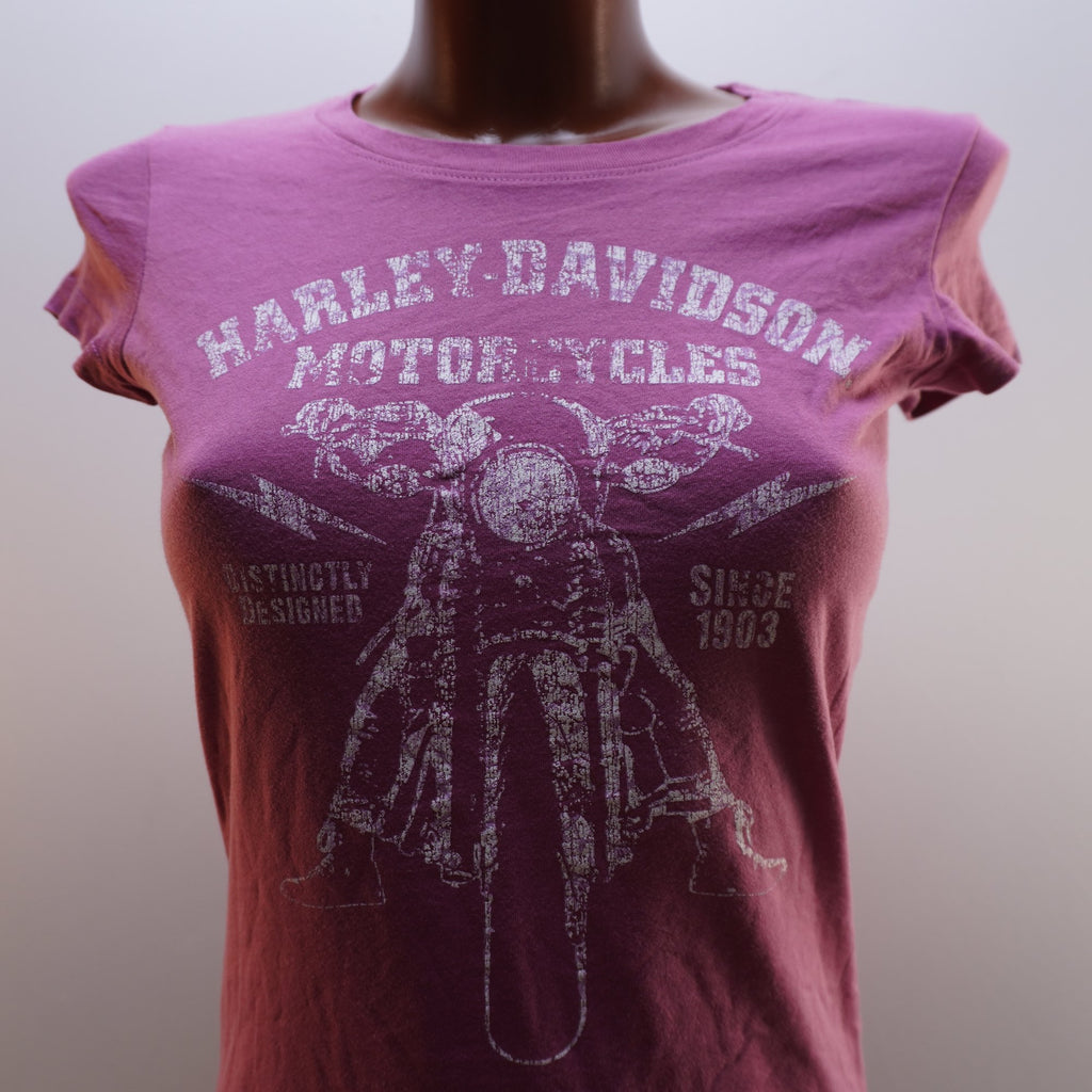 Camiseta Harley Davidson para Mujer Usada - Rosa, XS