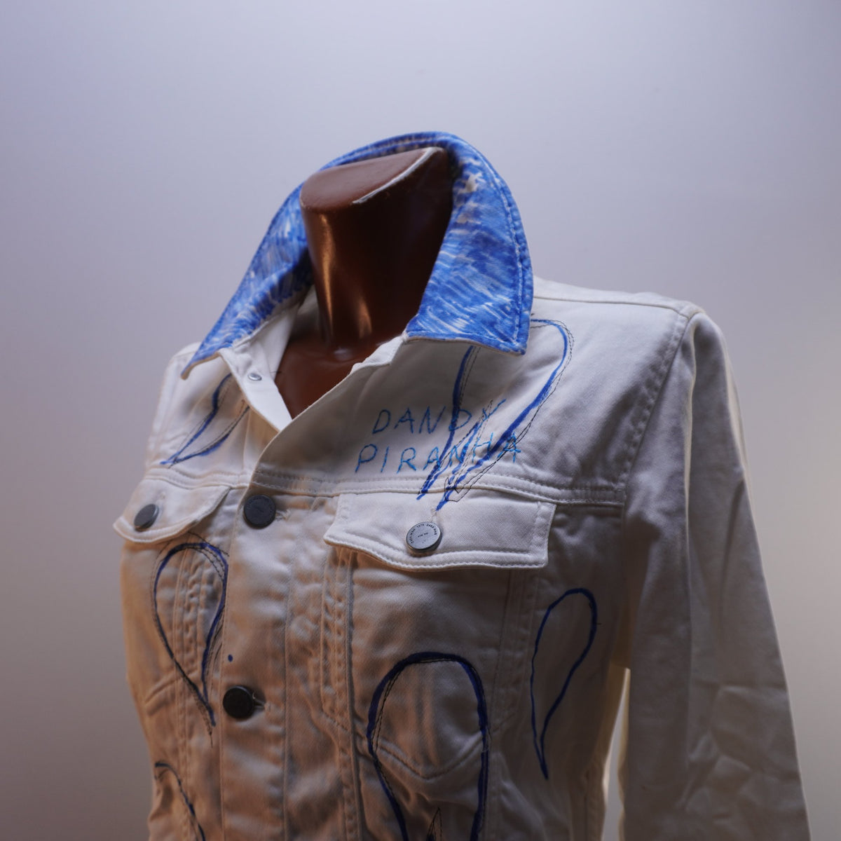 Cazadora Vaquera Italian Style para Mujer Usada - Blanca, L