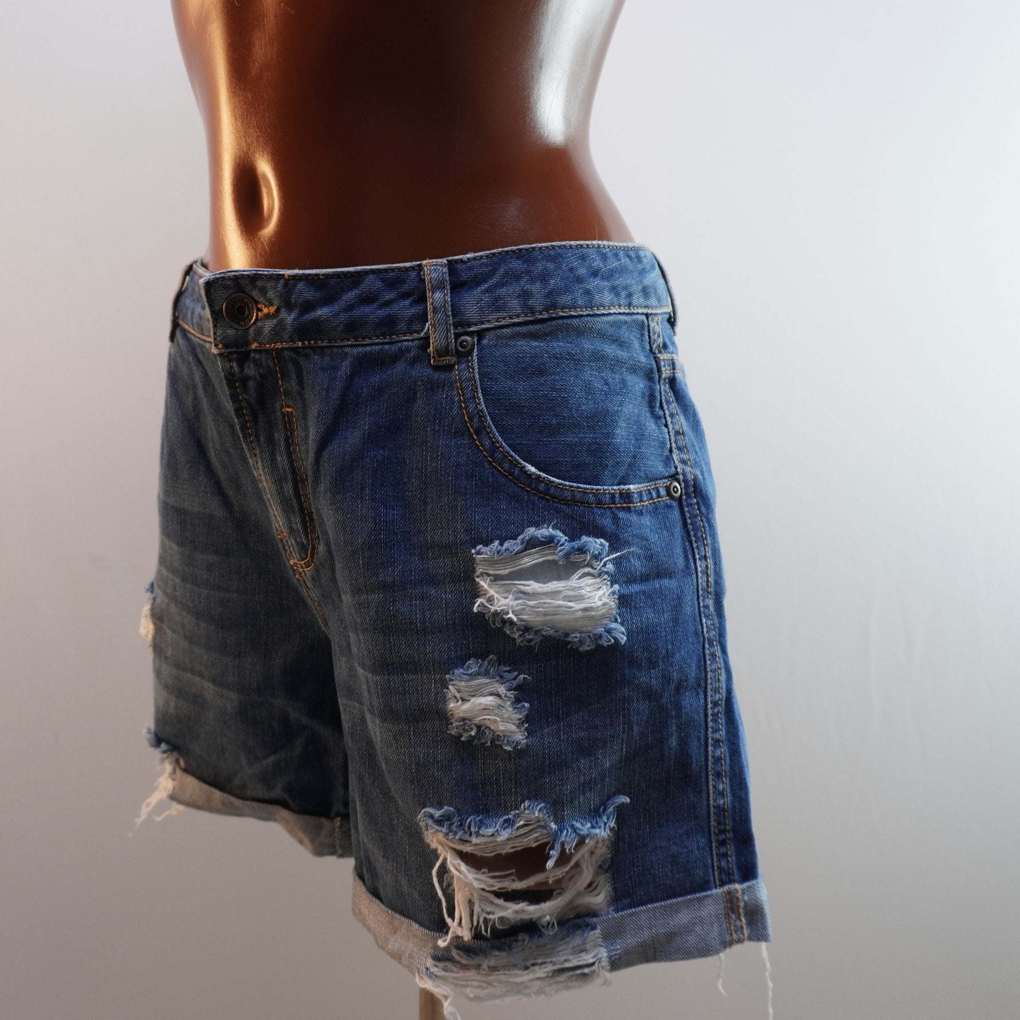 Pantalones Cortos Vaqueros Superdry para Mujer Usados - Azul, L