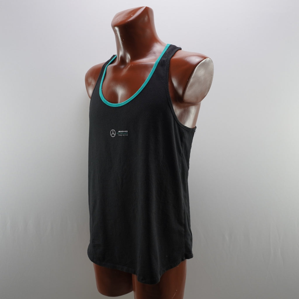 Camiseta sin Mangas Mercedes Benz para Hombre Usada - Negra, XXL