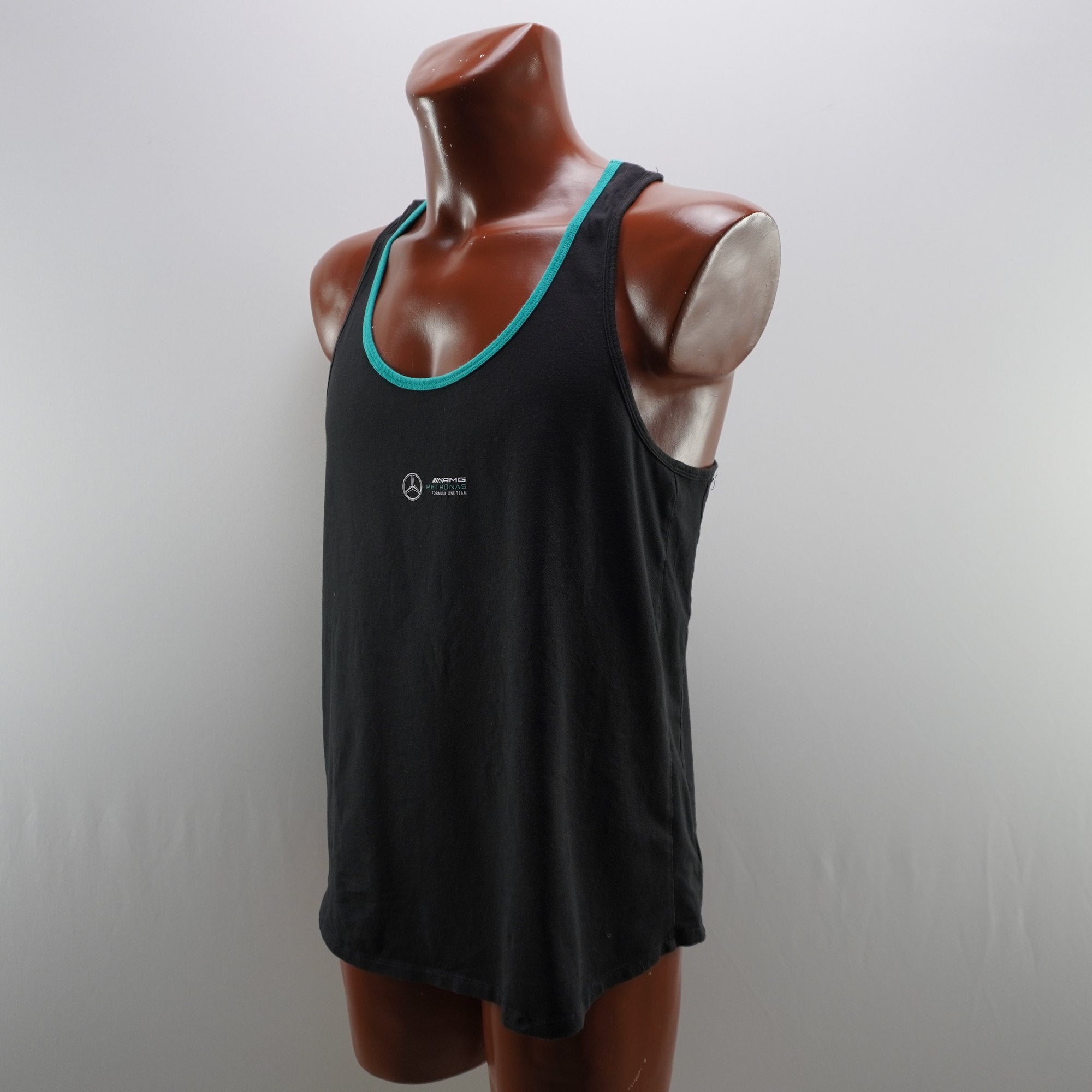 Camiseta sin Mangas Mercedes Benz para Hombre Usada - Negra, XXL