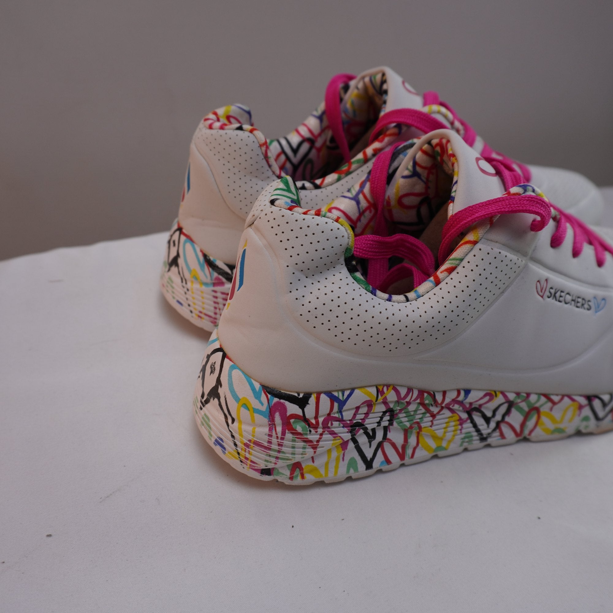 Zapatillas Skechers para Mujer Usadas - Blancas, Talla 39