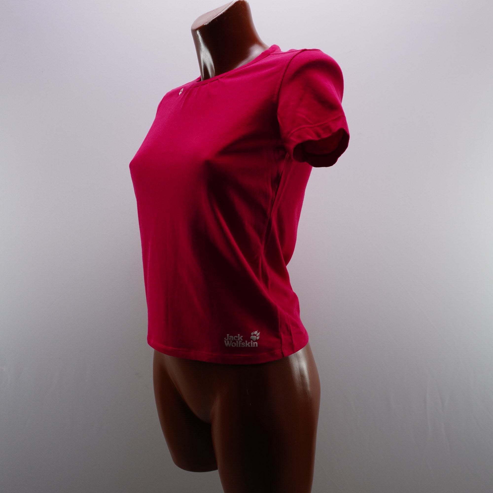 Camiseta de Manga Corta Jack Wolfskin para Mujer - Roja, S, Usada en Muy Buen Estado