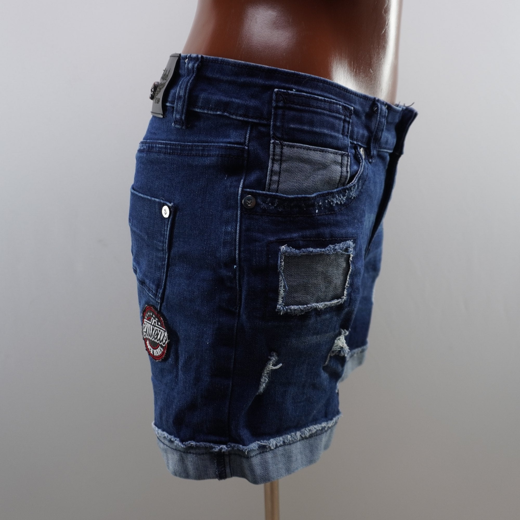 Pantalones Cortos Vaqueros Rock Rebel para Mujer Usados - Azul, L