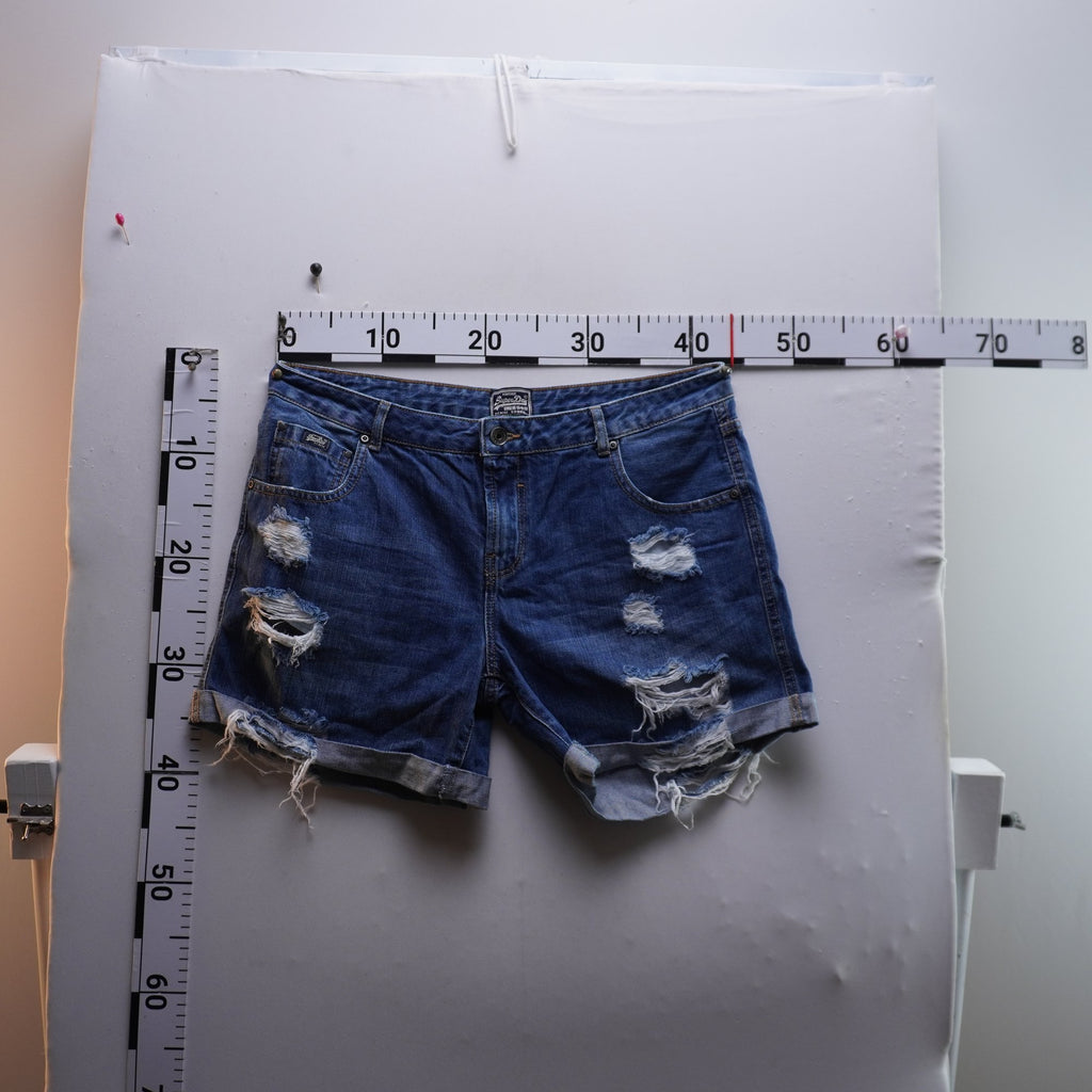 Pantalones Cortos Vaqueros Superdry para Mujer Usados - Azul, L