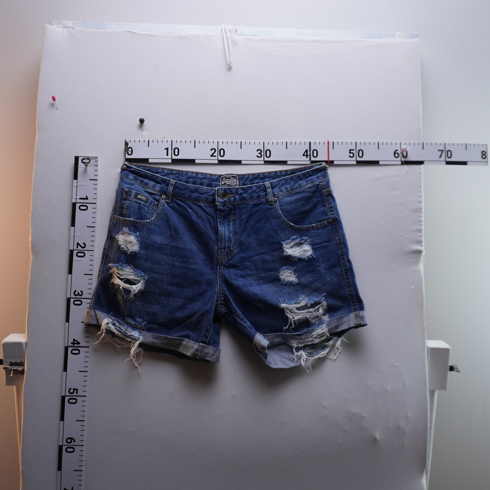 Pantalones Cortos Vaqueros Superdry para Mujer Usados - Azul, L