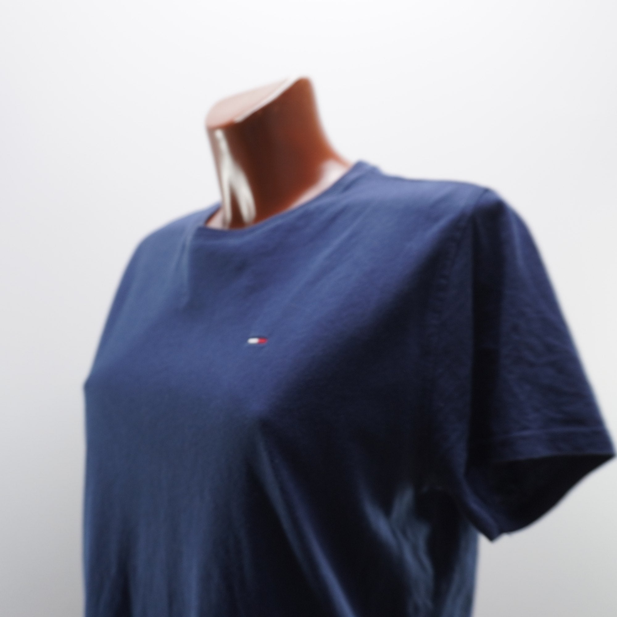 Camiseta de Manga Corta Tommy Hilfiger para Mujer Usada - Azul Marino, M