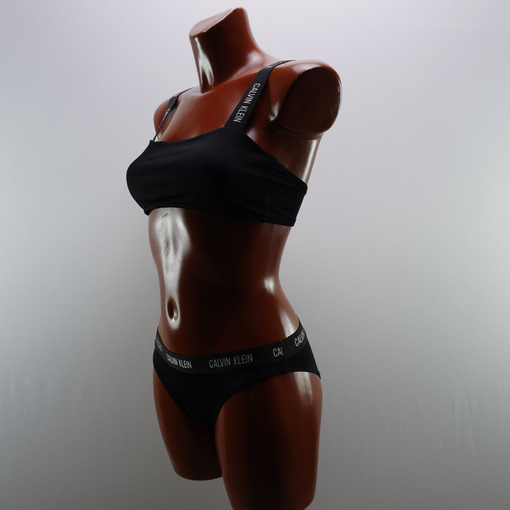 Parte Superior de Traje de Baño Calvin Klein para Mujer - Negro, S (Usado en Muy Buen Estado)
