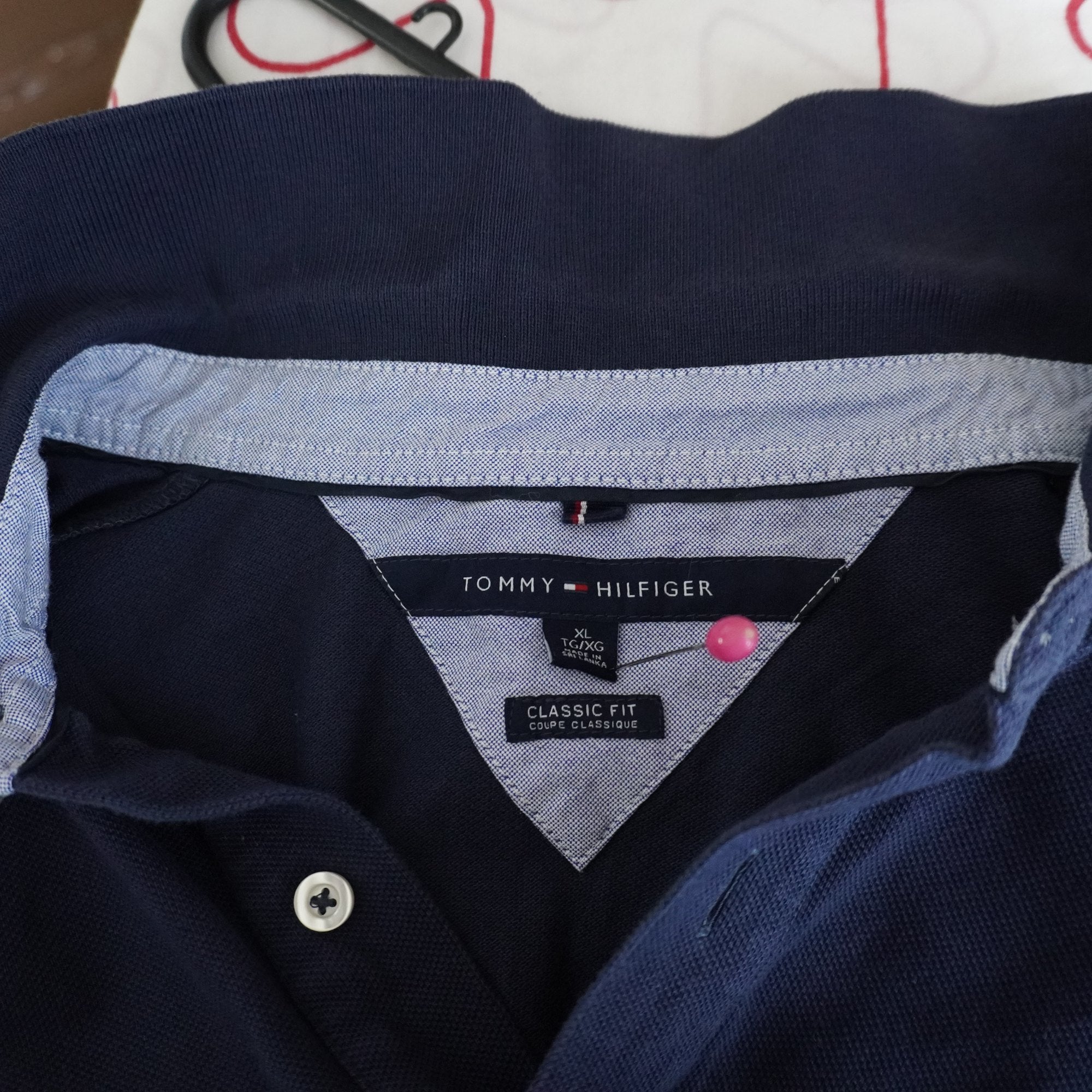 Camiseta de Manga Corta Tommy Hilfiger para Hombre Usada - Azul, XL