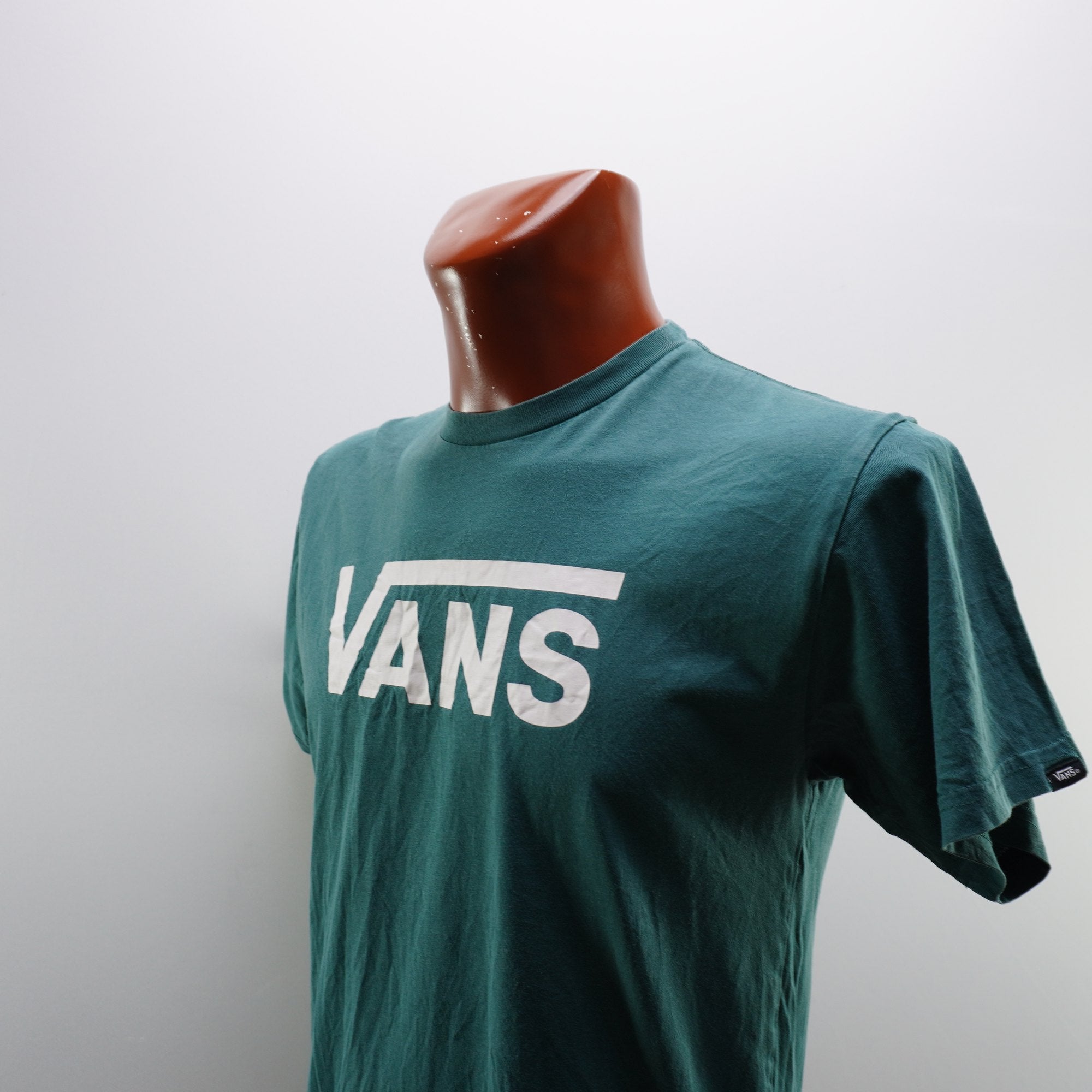 Camiseta de Manga Corta Vans para Hombre Usada - Verde, M