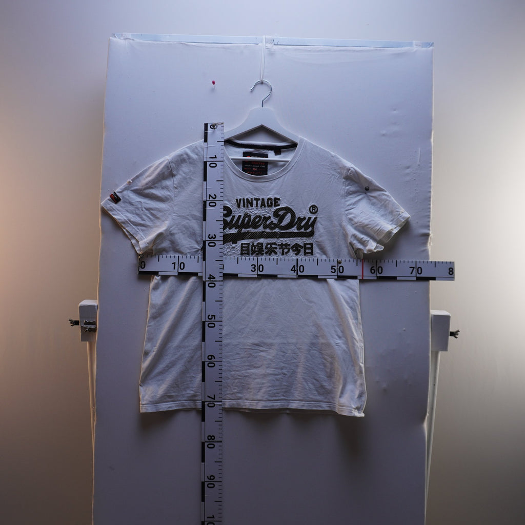 Camiseta de Manga Corta Superdry para Hombre Usada - Blanca, XXL