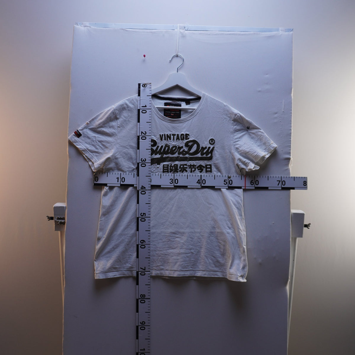 Camiseta de Manga Corta Superdry para Hombre Usada - Blanca, XXL