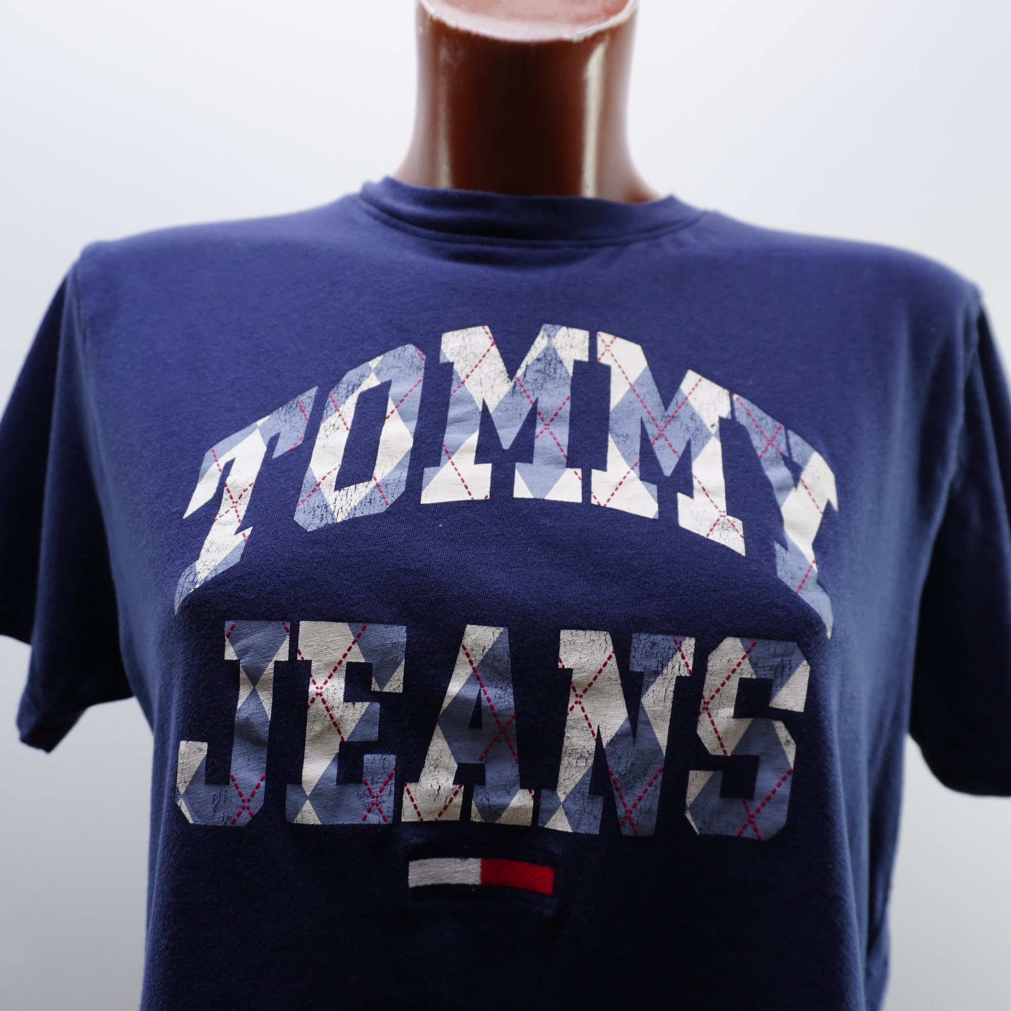 Camiseta de Manga Corta Tommy Hilfiger para Mujer Usada - Azul Marino, M