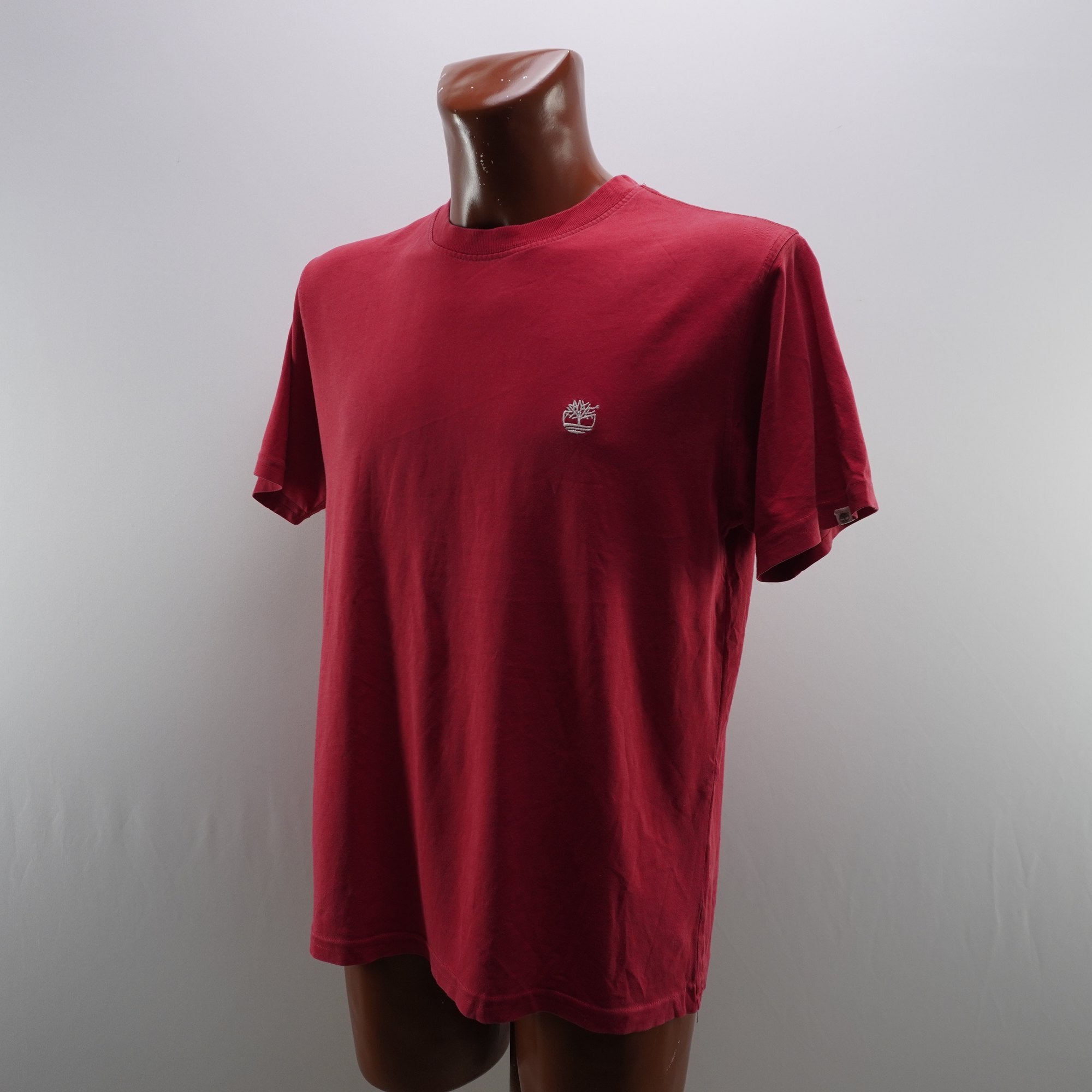 Camiseta de Manga Corta Timberland para Hombre - Roja, L (Usada en Muy Buen Estado)