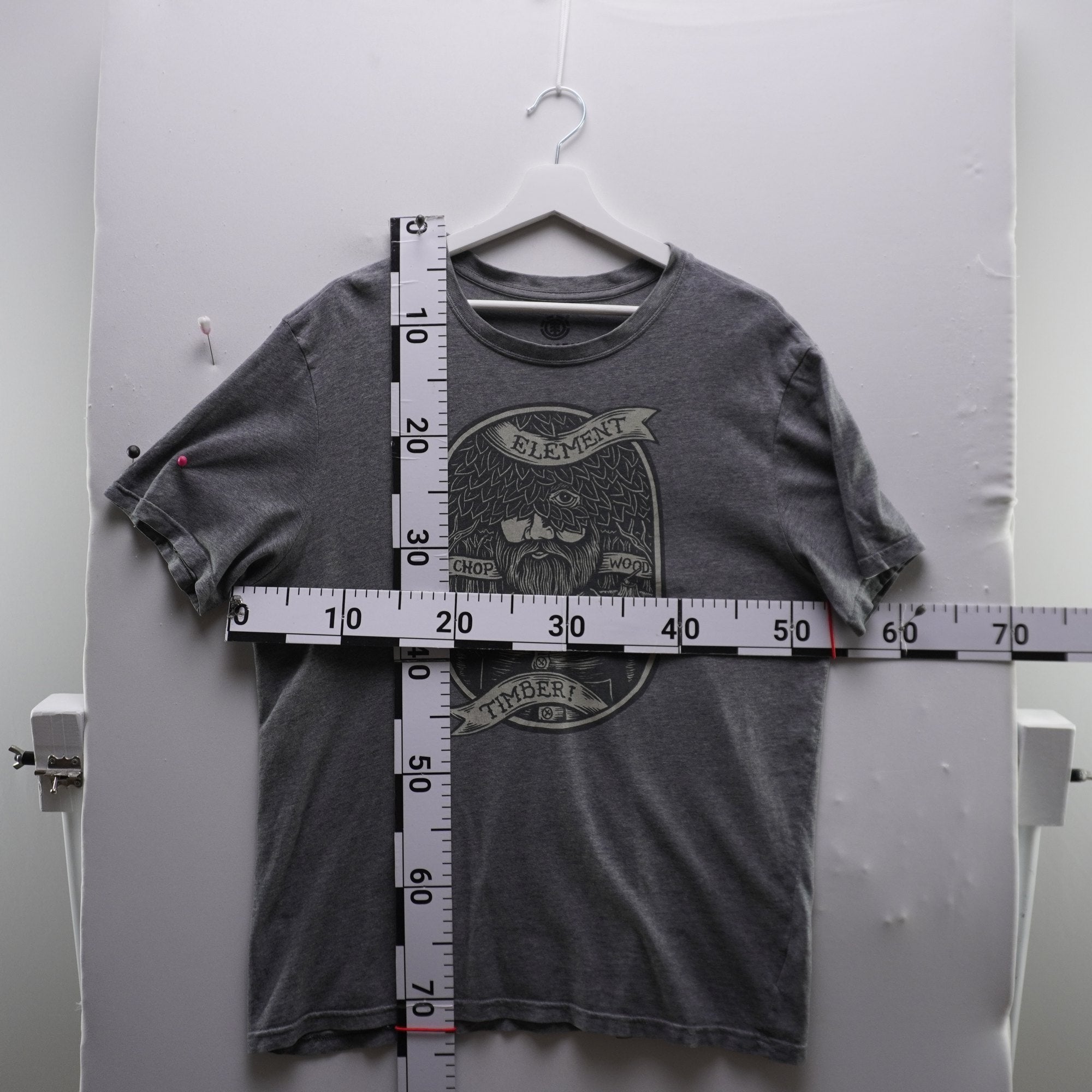 Camiseta de Manga Corta Element para Hombre Usada - Gris, M