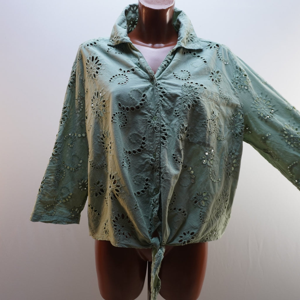 Camisa de Vestir Pescara para Mujer Verde - XL, Usada en Muy Buen Estado