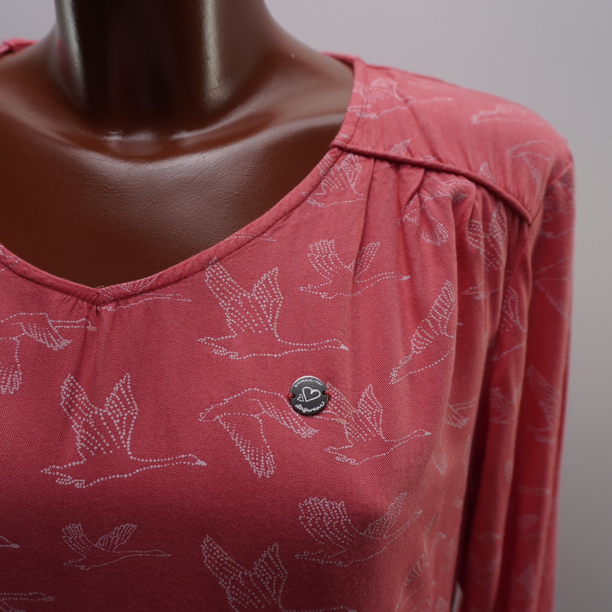 Camiseta de Manga Corta Ragwer para Mujer Usada - Roja, L