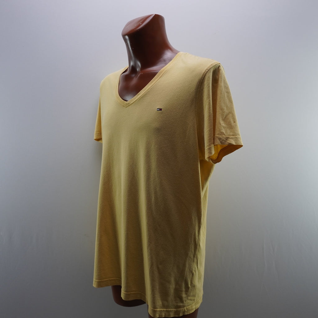 Camiseta de Manga Corta Tommy Hilfiger para Hombre Usada - Amarillo, XXL