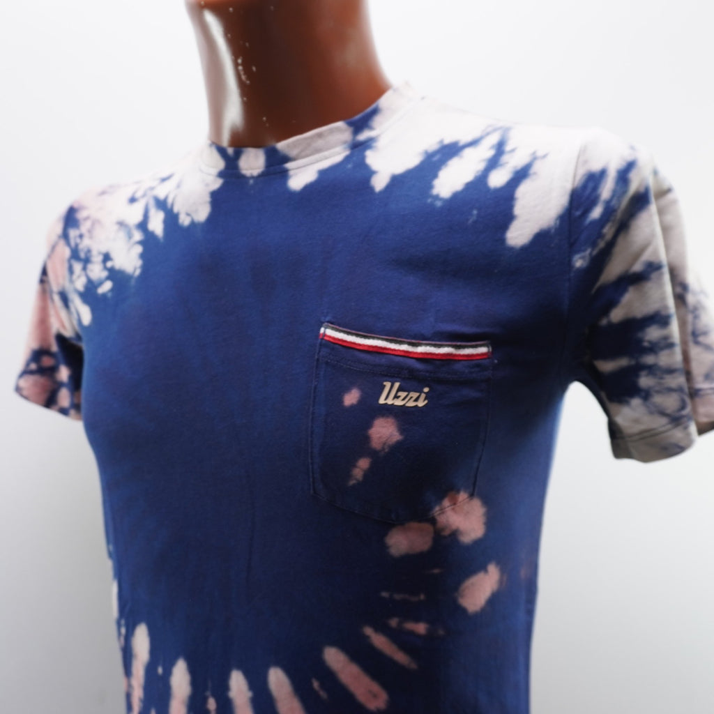 Camiseta de Manga Corta Uzzi para Hombre Usada - Azul Marino, XS