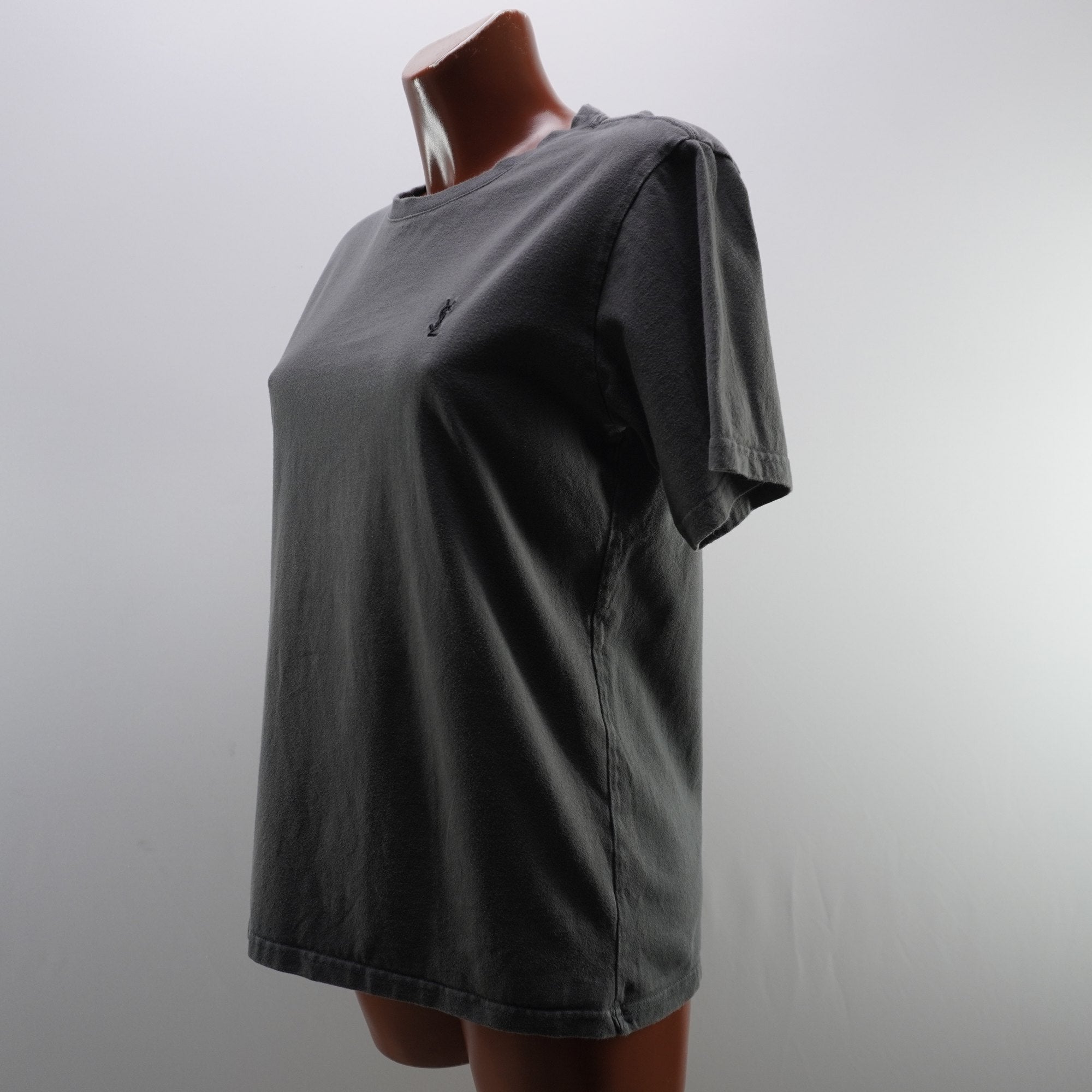 Camiseta de Manga Corta Yves Saint Laurent para Mujer - Gris, M, Usada en Muy Buen Estado