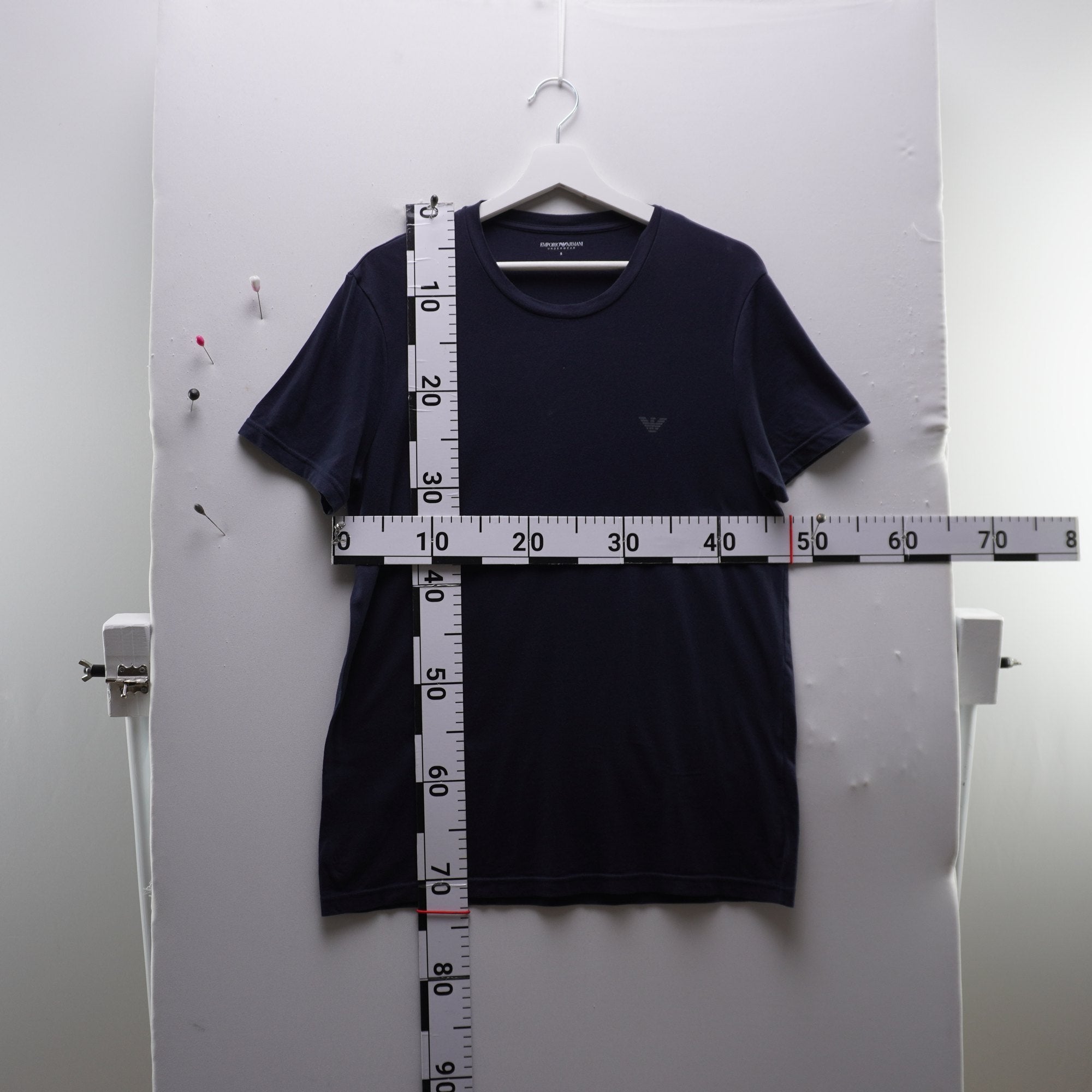Camiseta de Manga Corta Emporio Armani para Hombre - Azul Marino, S, Usada en Muy Buen Estado