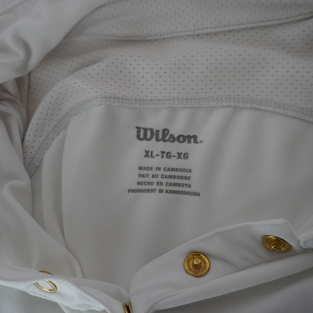 Camiseta de Manga Corta Wilson para Mujer - Blanco, XL, Usada en Muy Buen Estado