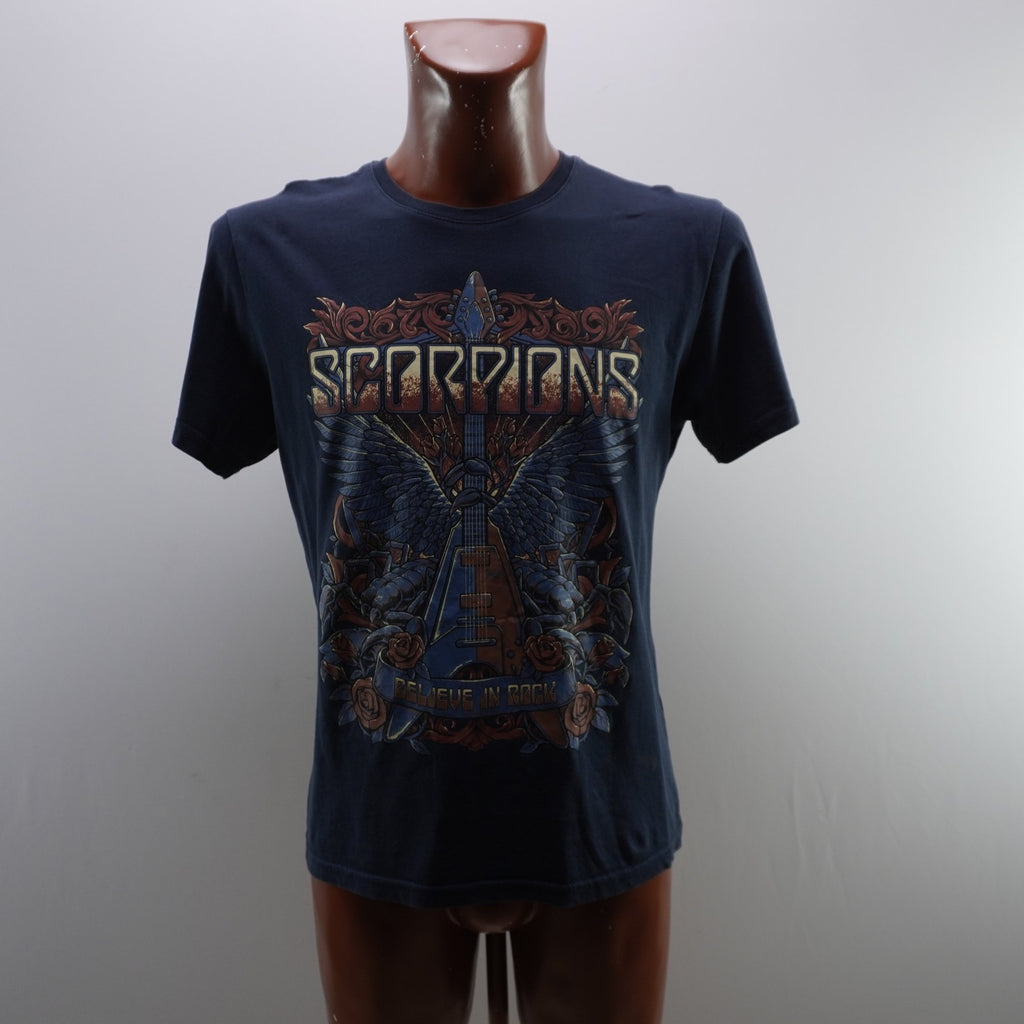 Camiseta Scorpions para Hombre Usada - Azul, M
