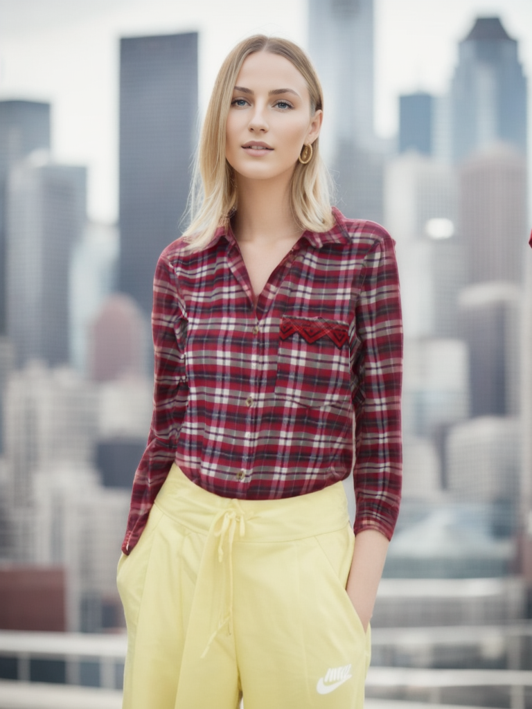 Women's Shirt Zara. Color: Bordeaux. Size: S.