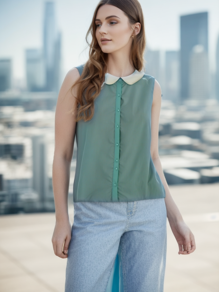 Women's Blouse Beldadd. Green. L. Used. Very good condition