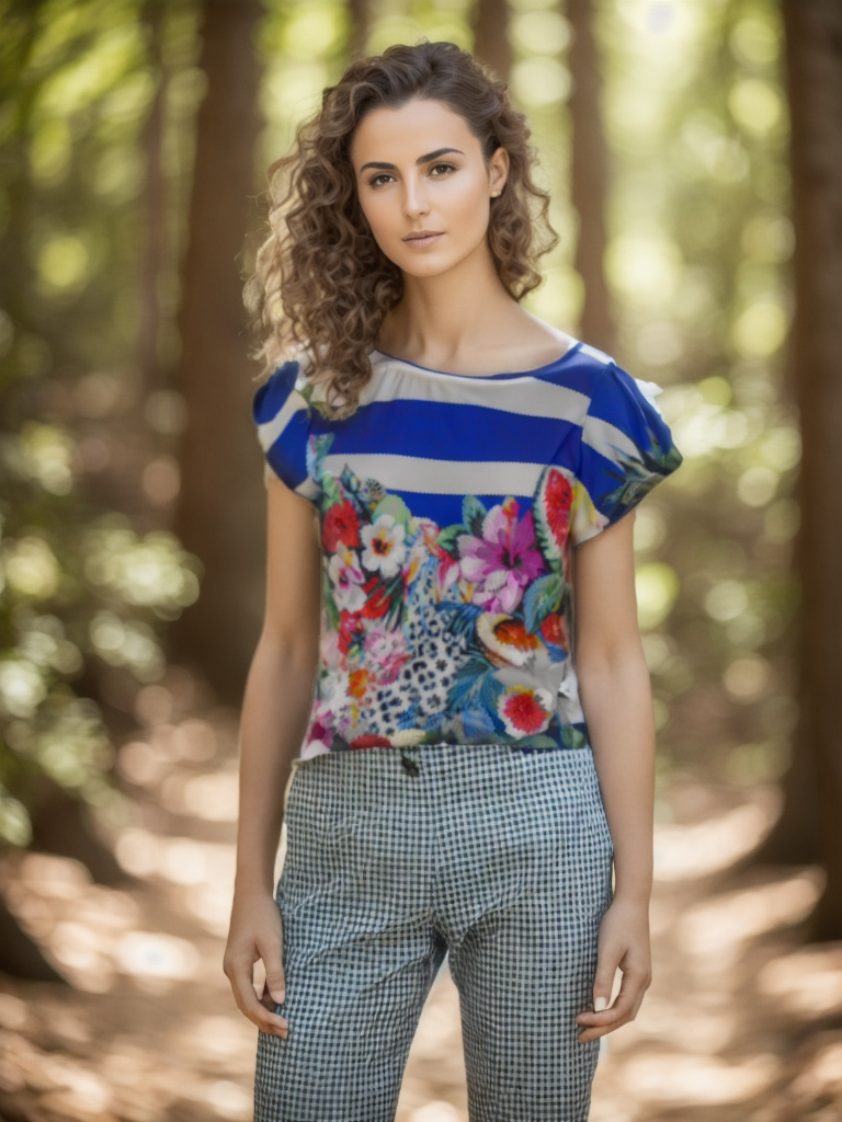 Camiseta Mujer Blanco. Multicolor. S. Usado. Buen estado