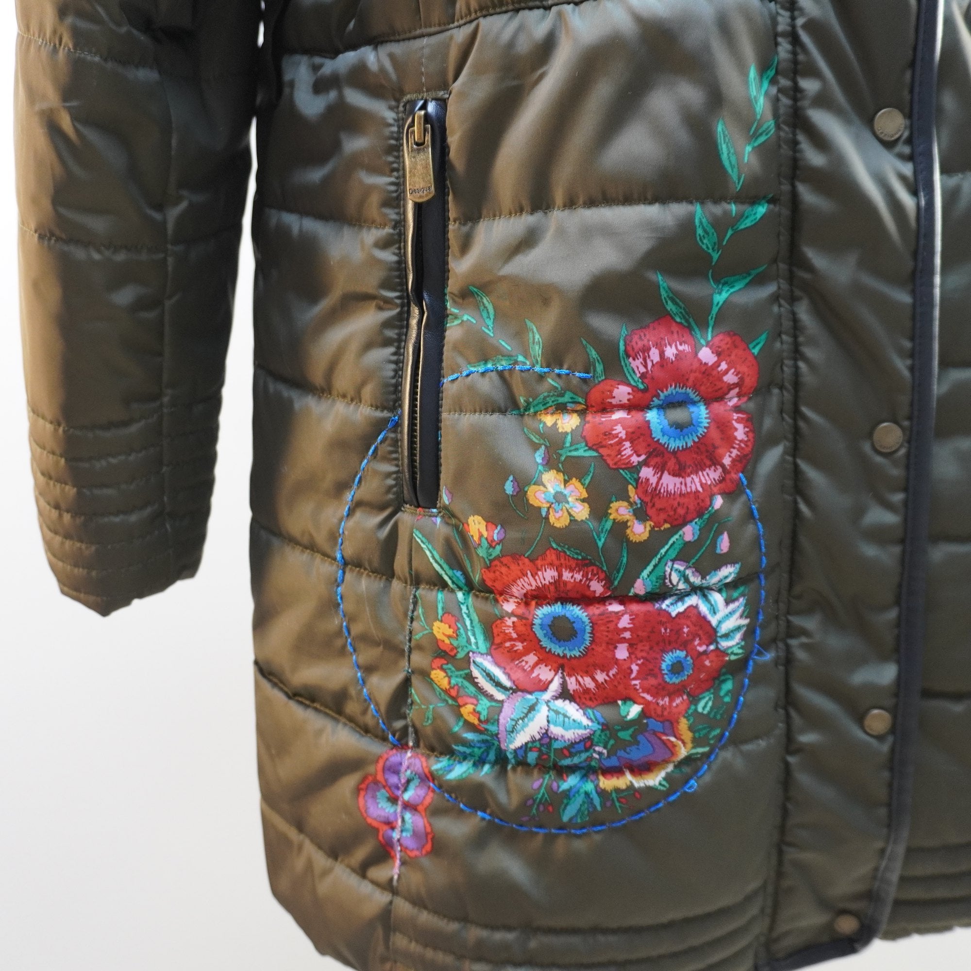 Sobretodo Desigual para Mujer Usado - Verde, XXXL