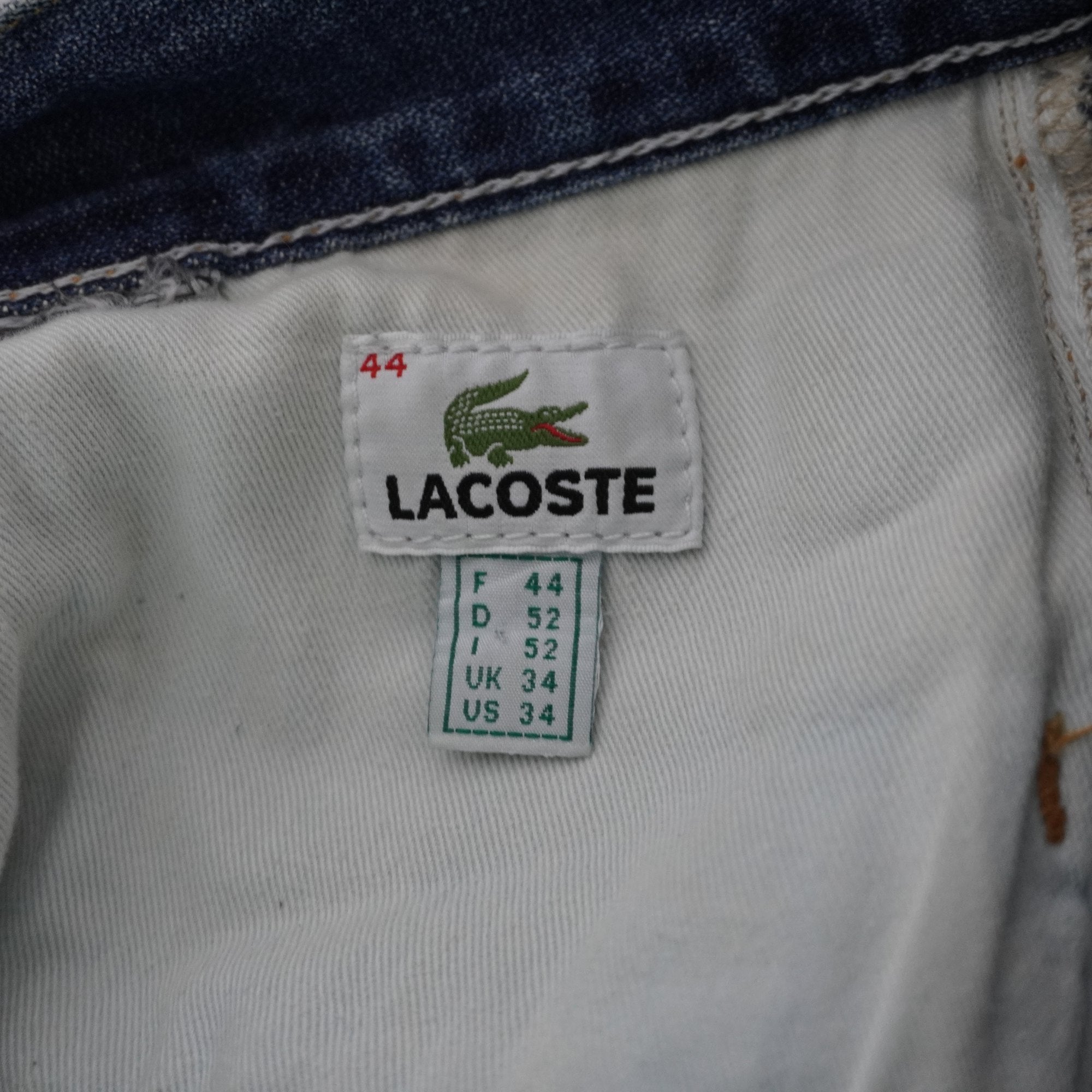 Pantalones Cortos Vaqueros Lacoste para Hombre Usados - Azul, XL