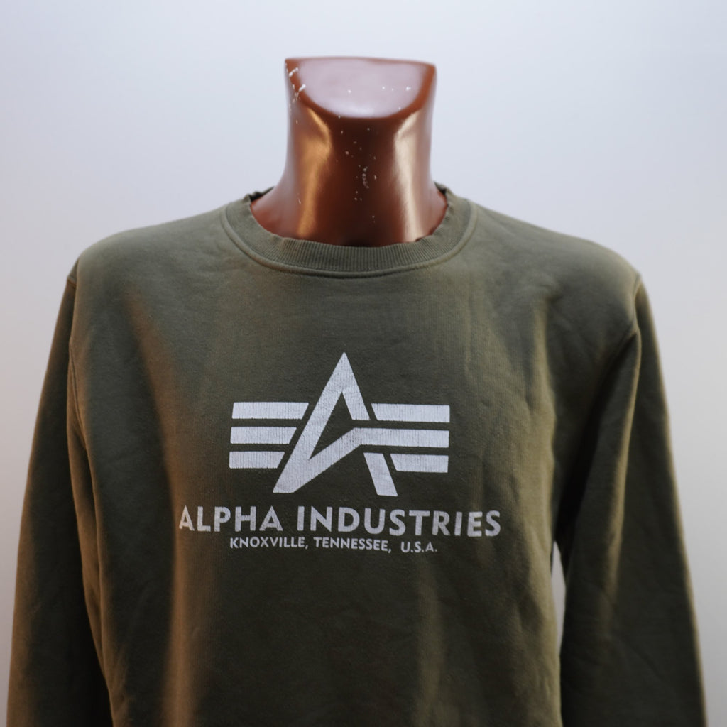 Sudadera con Capucha Alpha Industries para Hombre Usada - Verde, XL