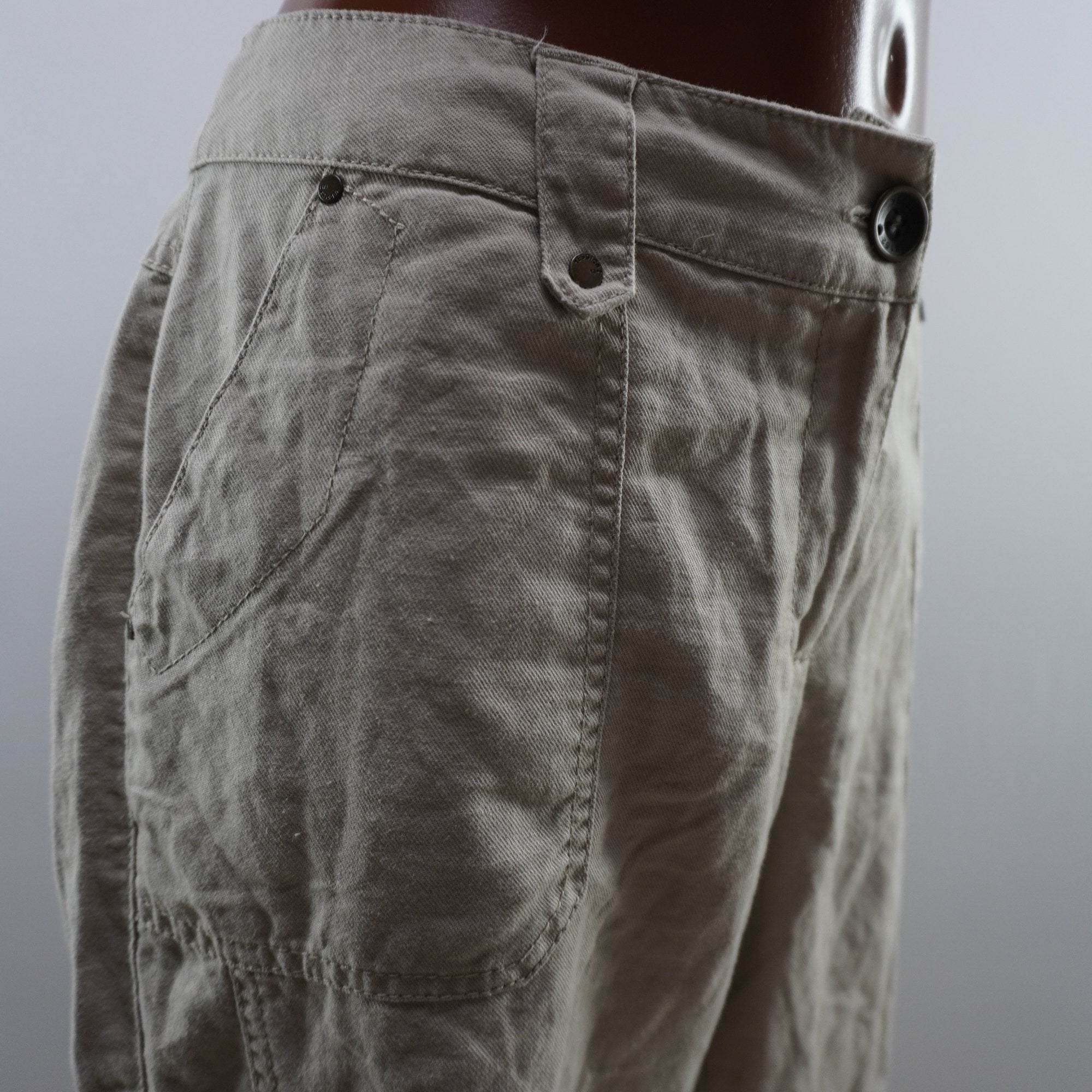 Pantalones Cortos Vaqueros Yessica para Mujer Usados - Beige, L